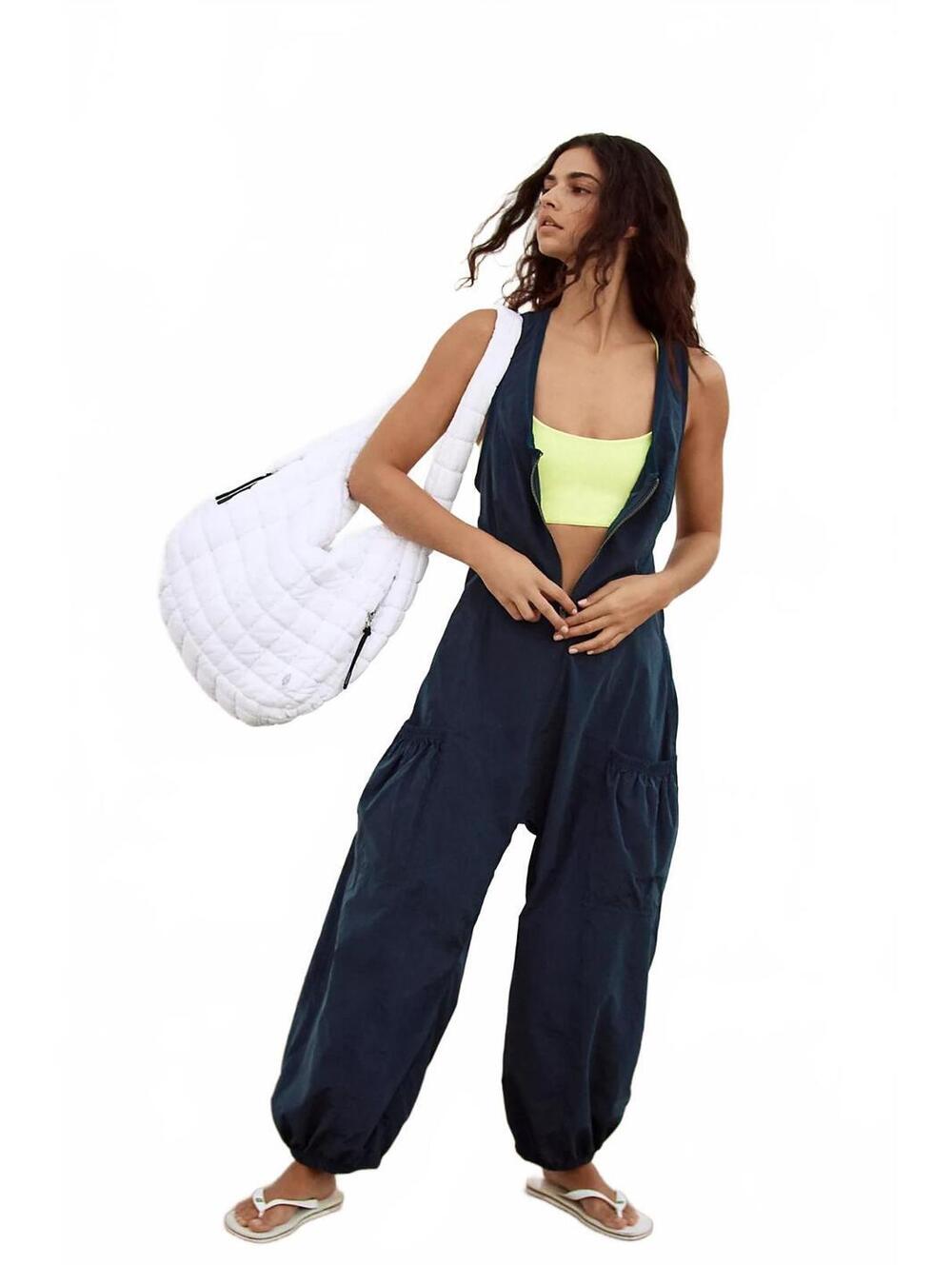 FP Movement Over Under Jumpsuit  zipper-front  barrel-style legs Size XS # 1331